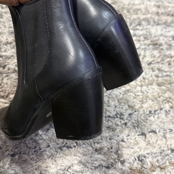 Steven by Steve Madden black leather upper ankle boot size 8.5 - Picture 6 of 9